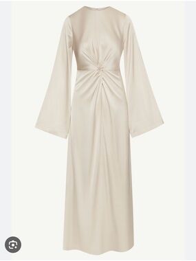 NWT | Duha Veiled Collection Satin Twist Front Dress